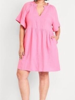 Old Navy Crinkle Gauze Short Sleeve Dress
